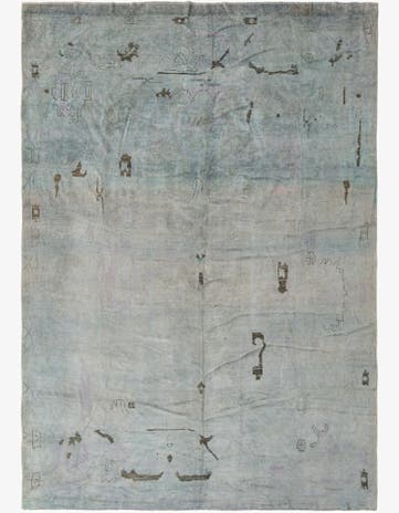 10' x 14' 1 Hand Knotted Oushak Wool Rug