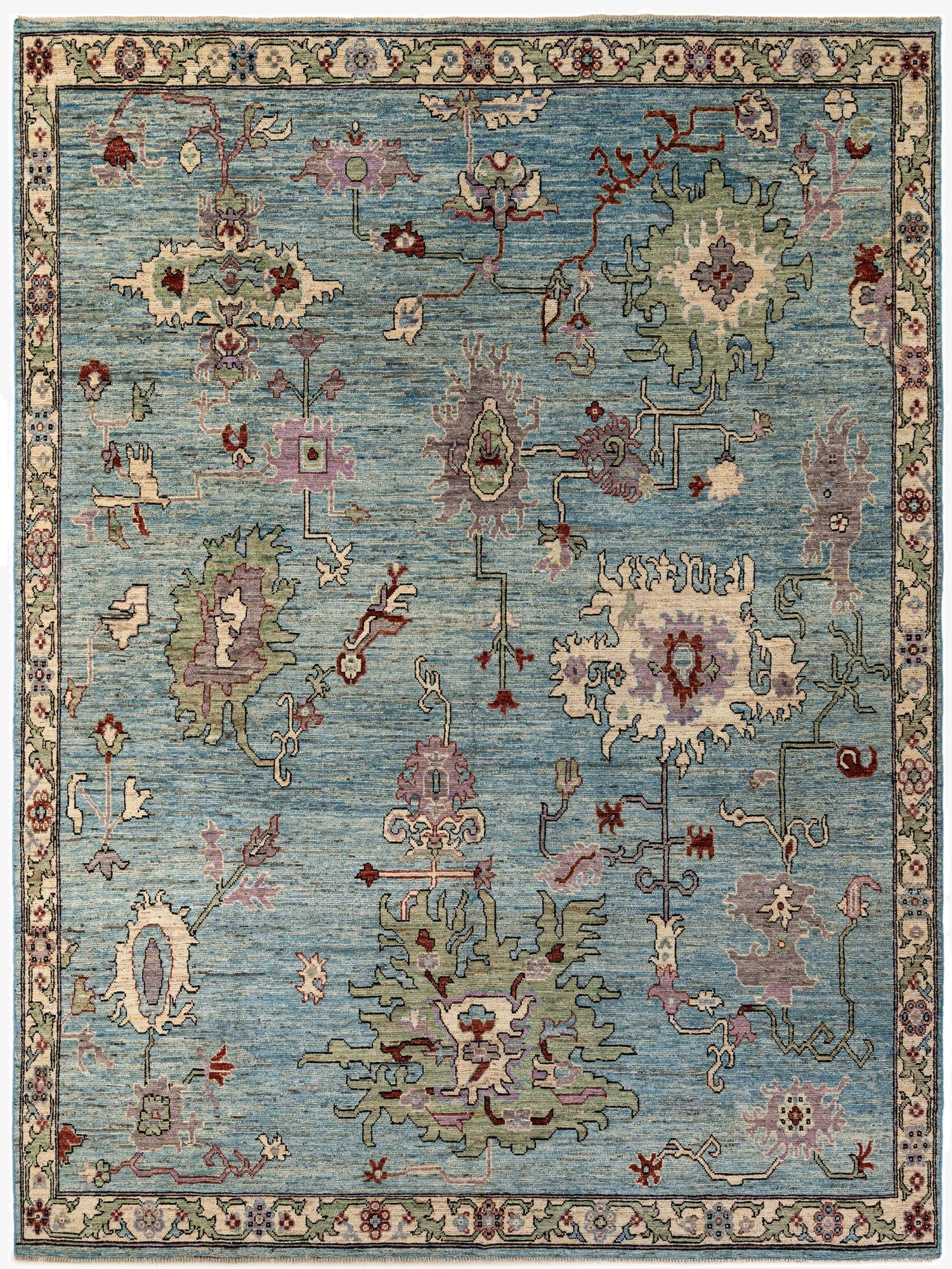 10' 3 x 13' 9  Hand Knotted Oushak Wool Rug