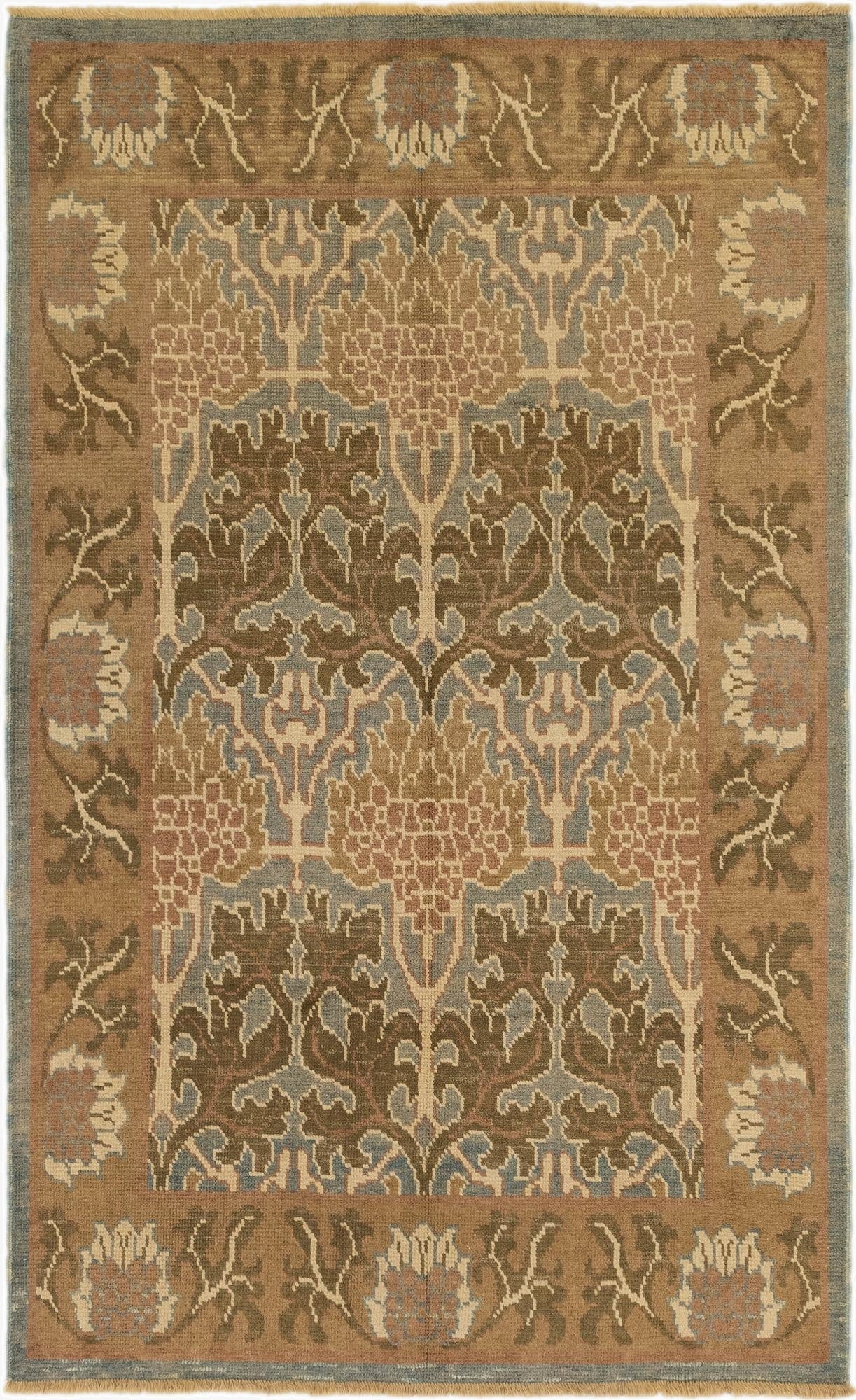 6' 2 x 10'  Hand Knotted Oushak Wool Rug