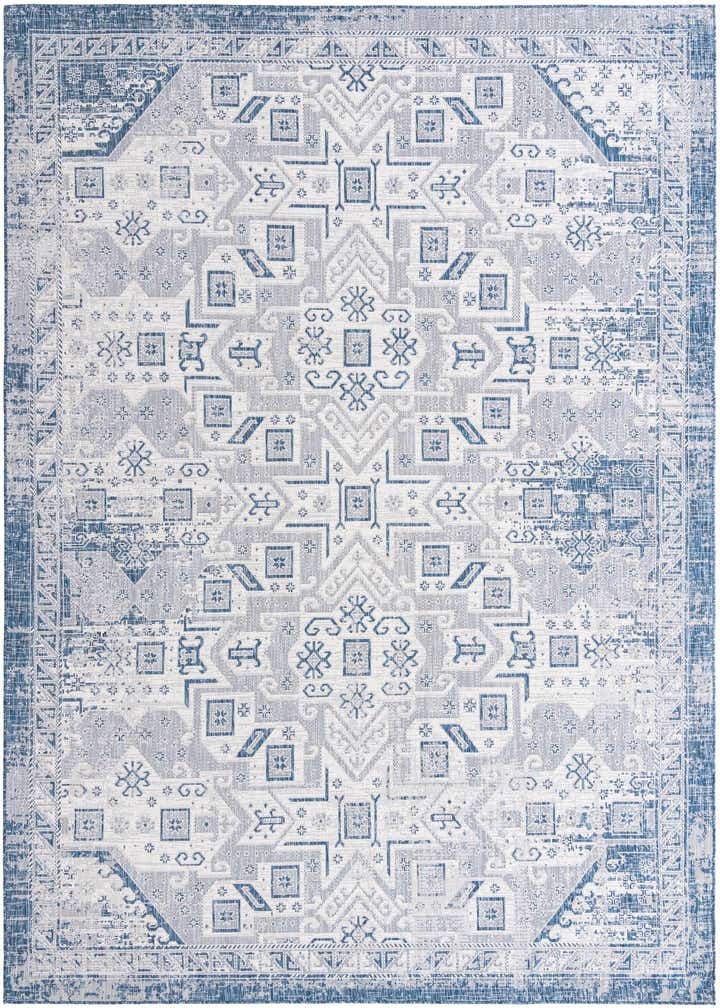10' x 14' Easy-Clean Aztec Indoor / Outdoor Rug