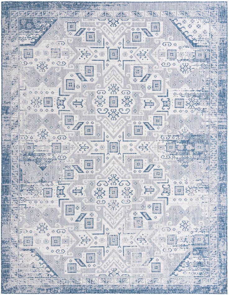 Detail image of 10' x 14' Easy-Clean Aztec Indoor / Outdoor Rug