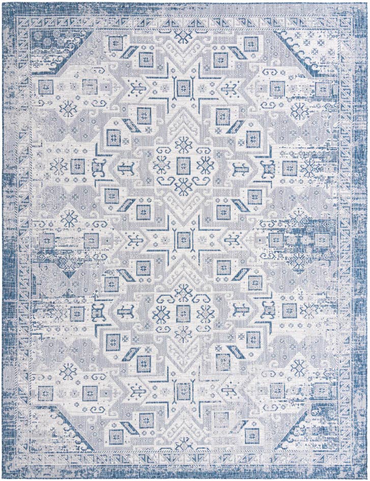 Detail image of 10' x 14' Easy-Clean Aztec Indoor / Outdoor Rug