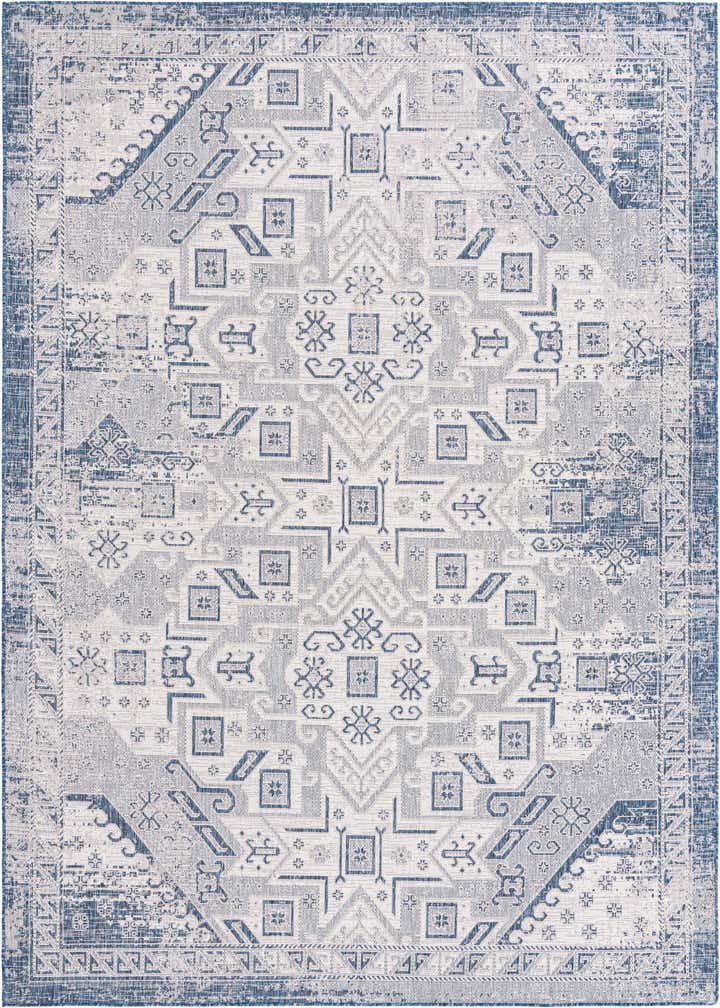 9' x 12' Easy-Clean Aztec Indoor / Outdoor Rug