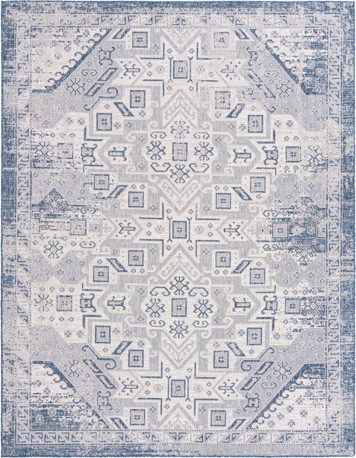 Detail image of 9' x 12' Easy-Clean Aztec Indoor / Outdoor Rug