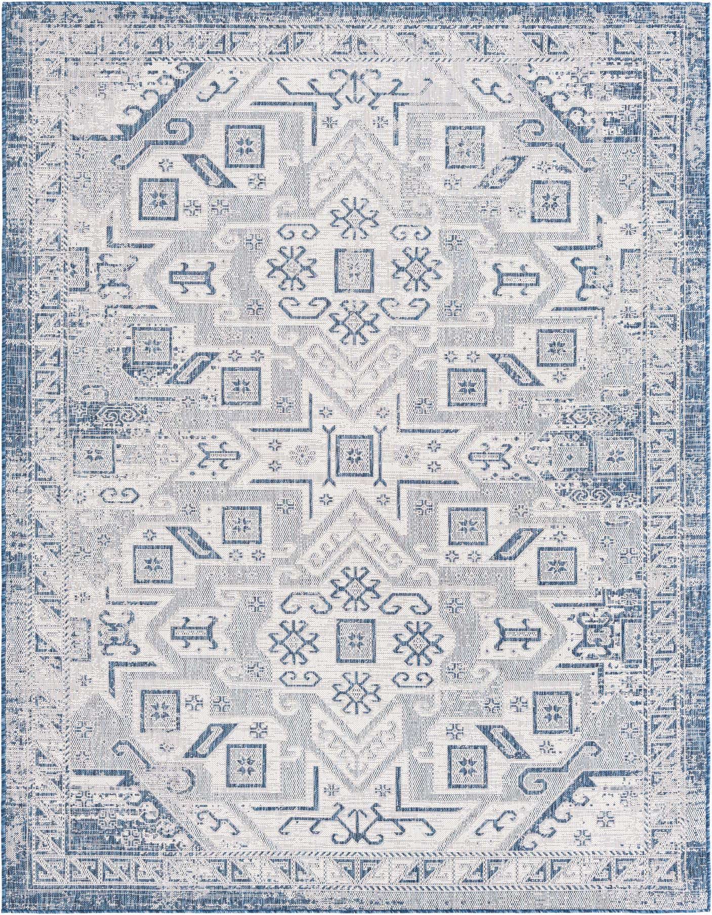 7' x 10' Easy-Clean Aztec Indoor / Outdoor Rug