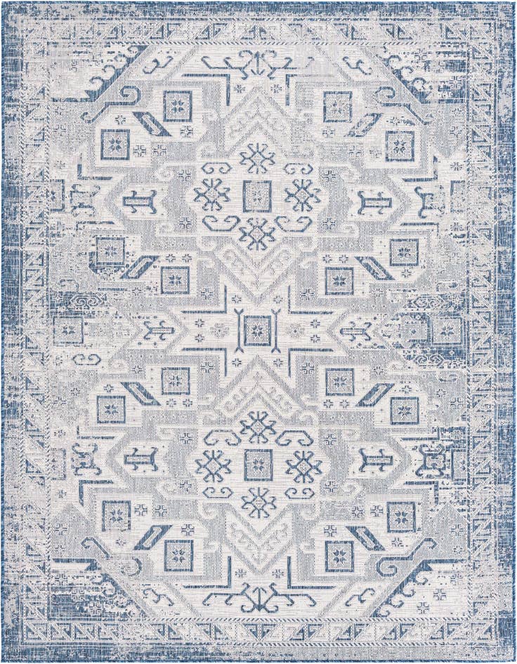 Detail image of 7' x 10' Easy-Clean Aztec Indoor / Outdoor Rug
