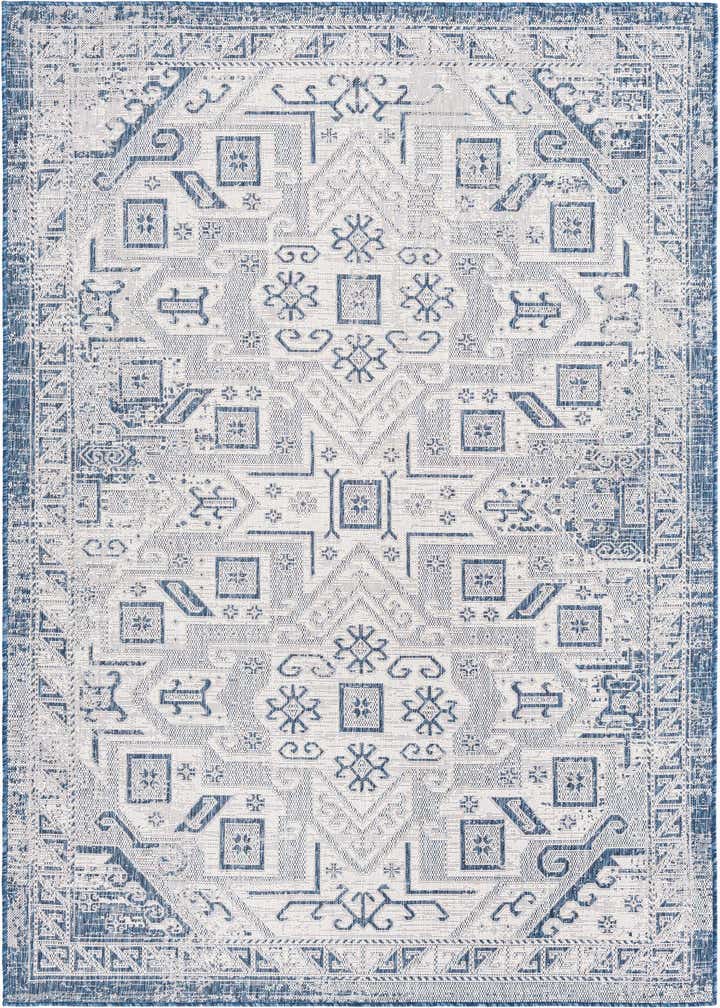 6' x 9' Easy-Clean Aztec Indoor / Outdoor Rug
