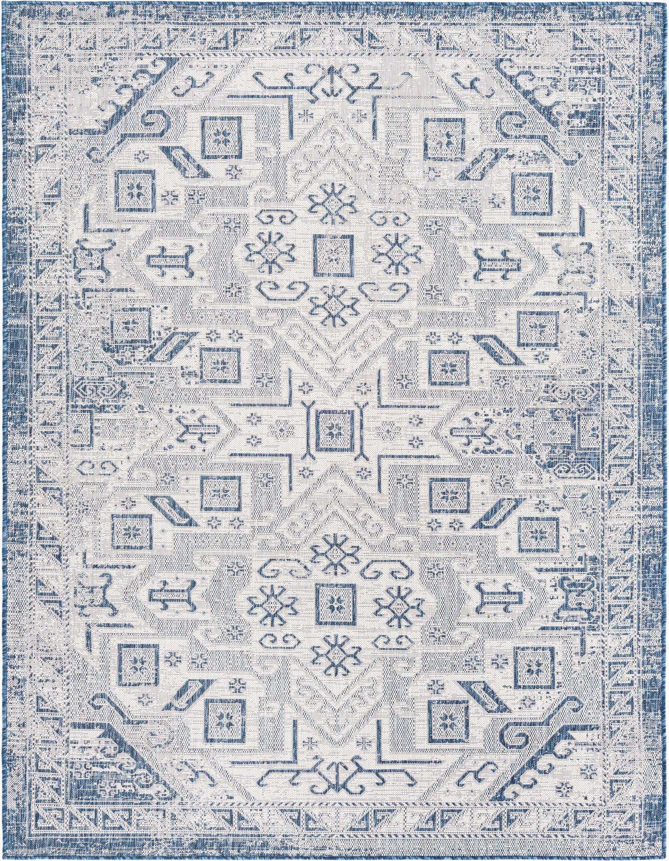 6' x 9' Easy-Clean Aztec Indoor / Outdoor Rug