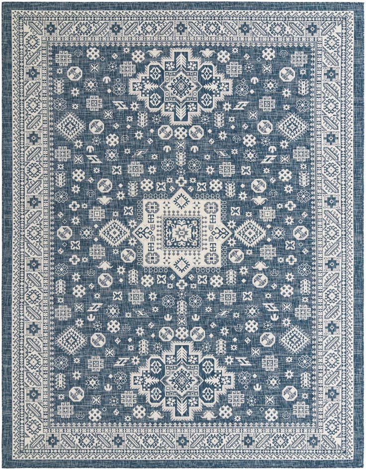 Detail image of 10' x 14' Easy-Clean Aztec Indoor / Outdoor Rug
