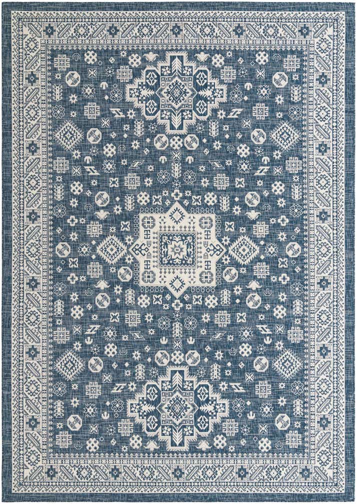 10' x 14' Easy-Clean Aztec Indoor / Outdoor Rug