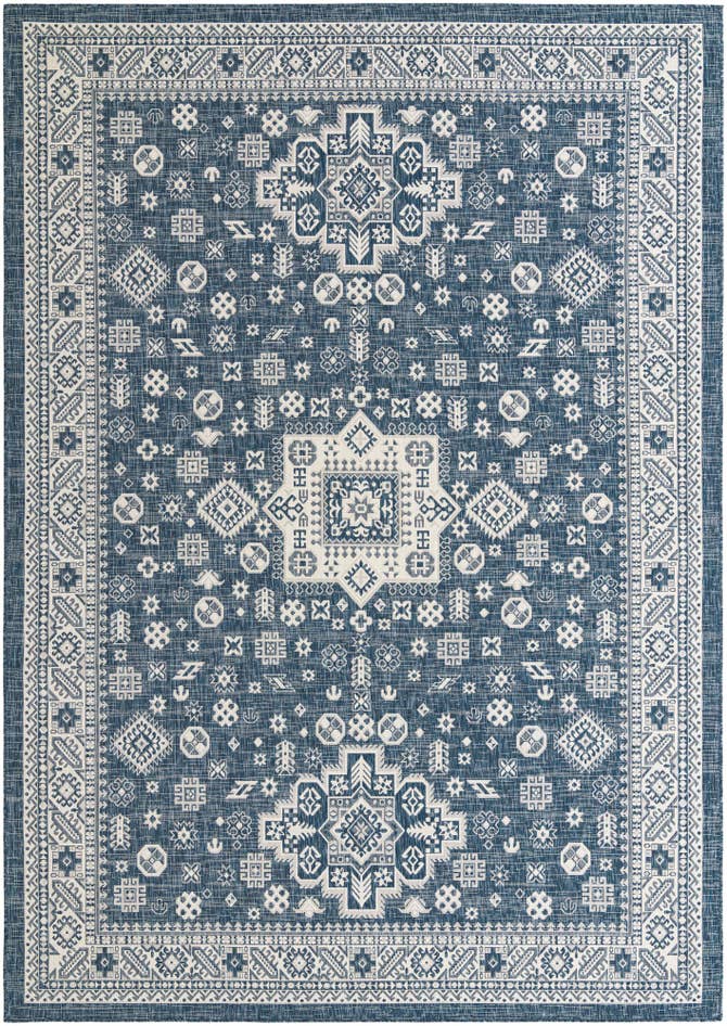 Detail image of 10' x 14' Easy-Clean Aztec Indoor / Outdoor Rug