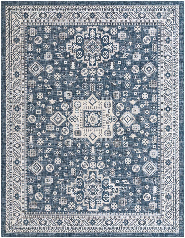 Detail image of 10' x 13' Easy-Clean Aztec Indoor / Outdoor Rug