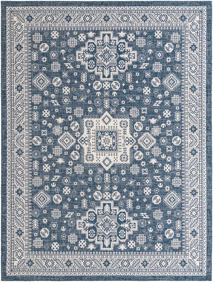 10' x 13' Easy-Clean Aztec Indoor / Outdoor Rug