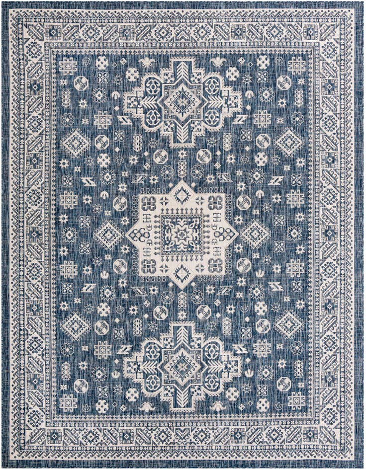 Detail image of 9' x 12' Easy-Clean Aztec Indoor / Outdoor Rug