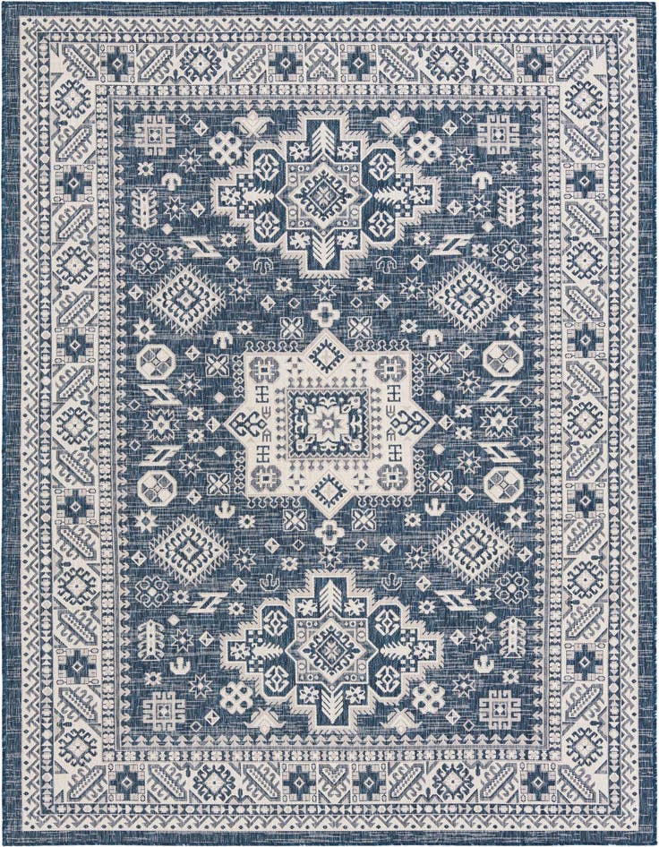 Detail image of 7' x 10' Easy-Clean Aztec Indoor / Outdoor Rug