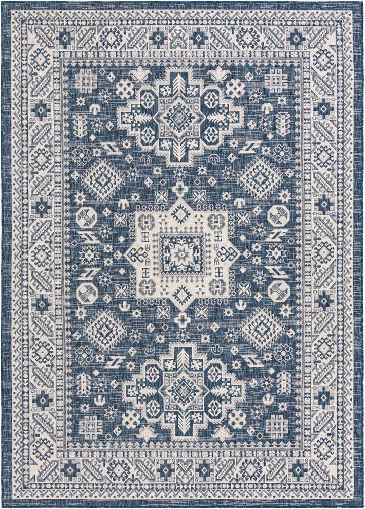 7' x 10' Easy-Clean Aztec Indoor / Outdoor Rug