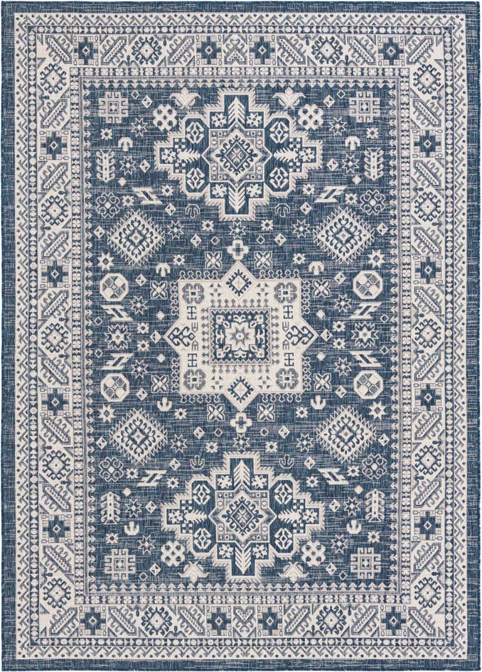 Detail image of 7' x 10' Easy-Clean Aztec Indoor / Outdoor Rug