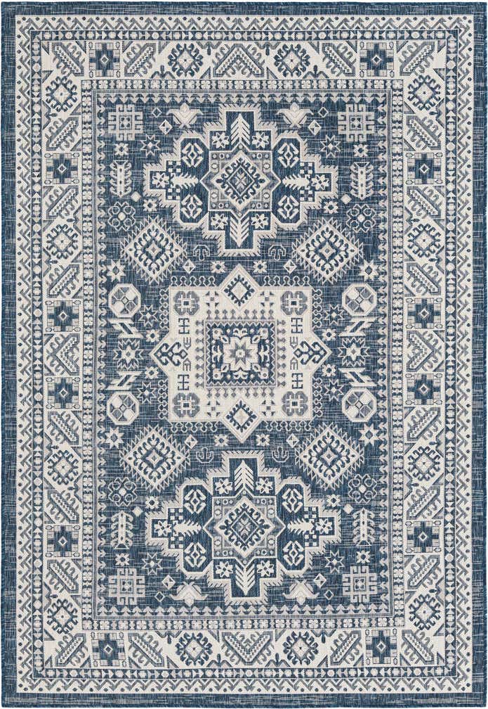 6' x 9' Easy-Clean Aztec Indoor / Outdoor Rug