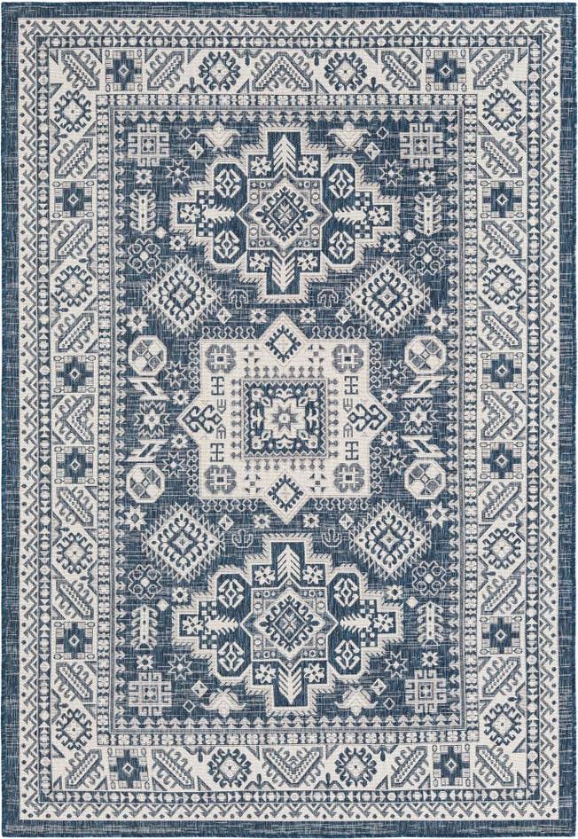 Detail image of 6' x 9' Easy-Clean Aztec Indoor / Outdoor Rug