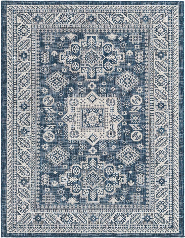 Detail image of 5' 3 x 8' Easy-Clean Aztec Indoor / Outdoor Rug