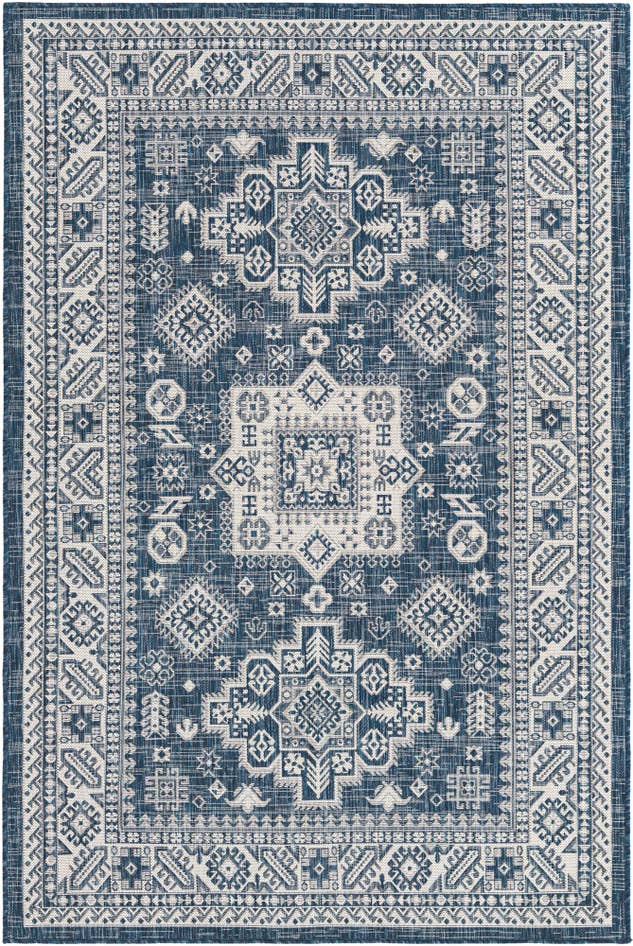 Detail image of 5' 3 x 8' Easy-Clean Aztec Indoor / Outdoor Rug