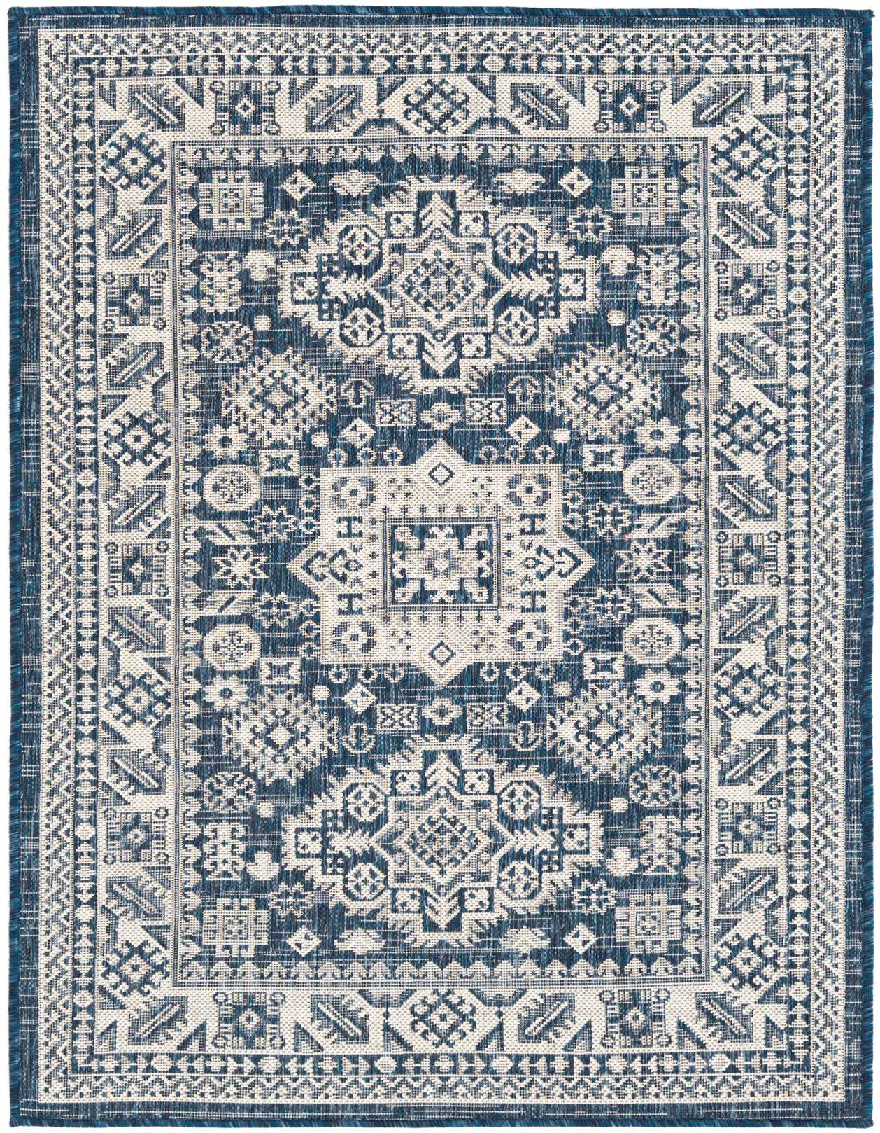 3' x 5' 3 Easy-Clean Aztec Indoor / Outdoor Rug