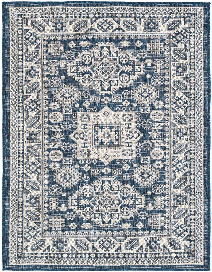 Detail image of 3' x 5' 3 Easy-Clean Aztec Indoor / Outdoor Rug