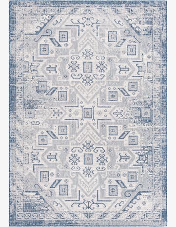 7' x 10' Easy-Clean Aztec Indoor / Outdoor Rug