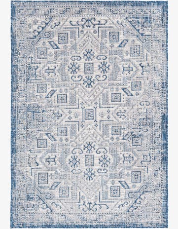 4' x 6' Easy-Clean Aztec Indoor / Outdoor Rug