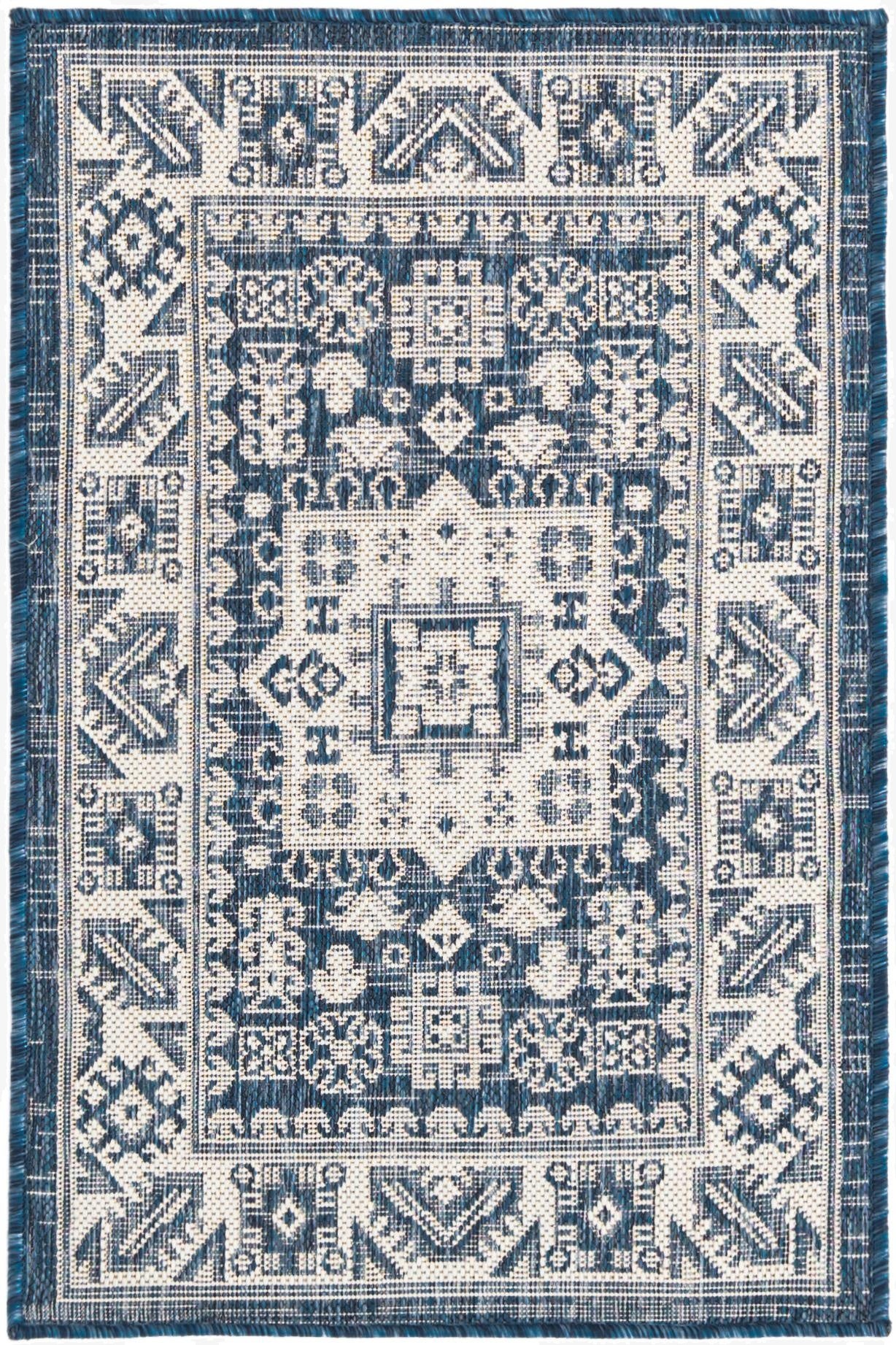 Primary image 2' x 3'  Washable Aztec Indoor / Outdoor Rug