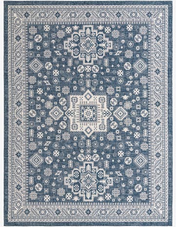 10' x 13' Easy-Clean Aztec Indoor / Outdoor Rug