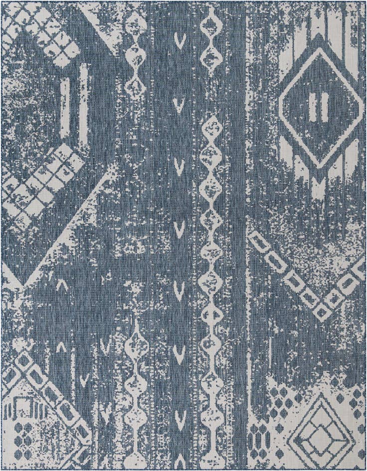 Detail image of 10' x 13' Easy-Clean Bohemian Indoor / Outdoor Rug
