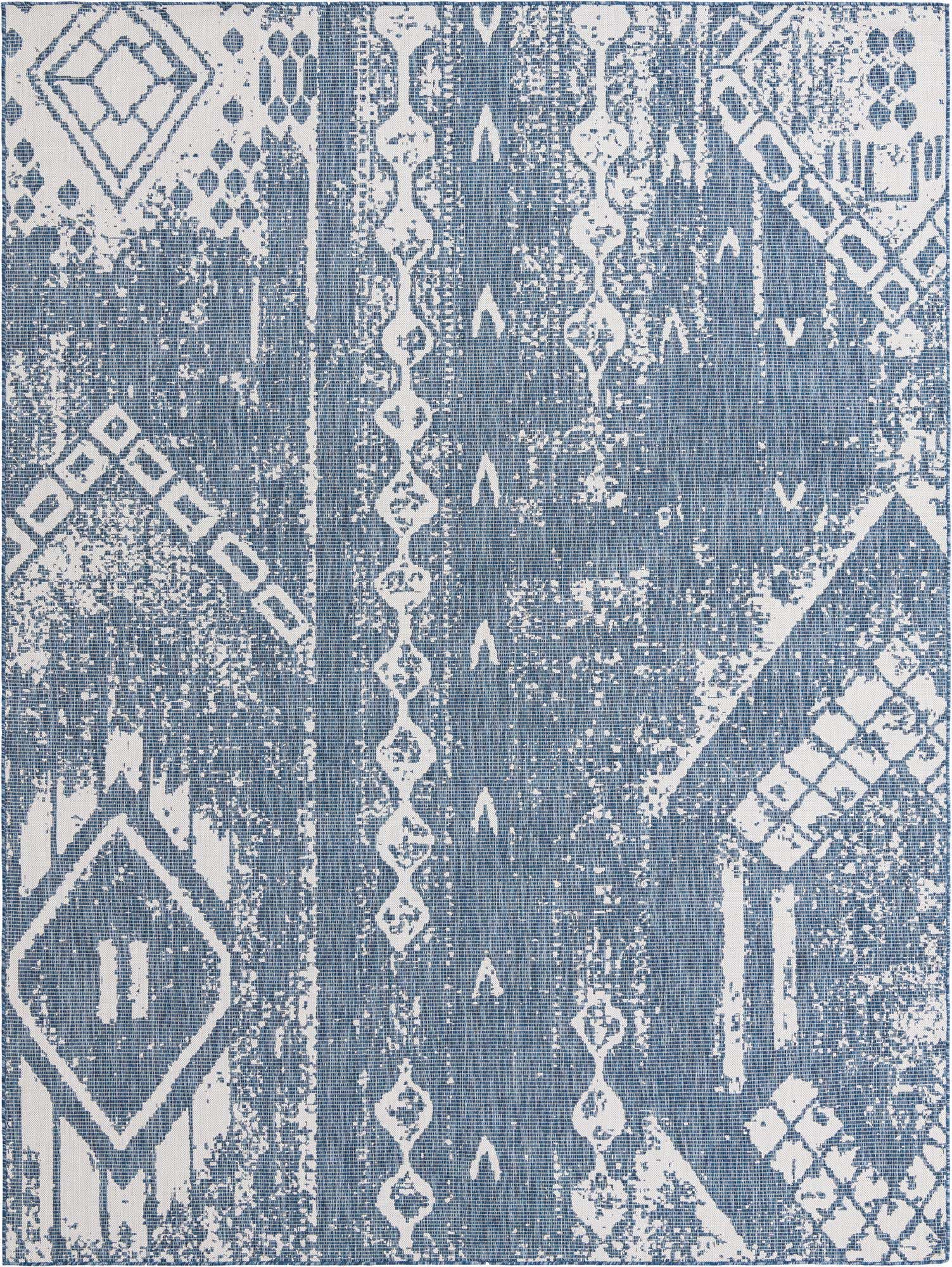 9' x 12' Easy-Clean Bohemian Indoor / Outdoor Rug