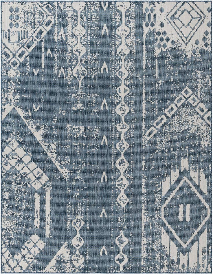 Detail image of 7' x 10' Easy-Clean Bohemian Indoor / Outdoor Rug