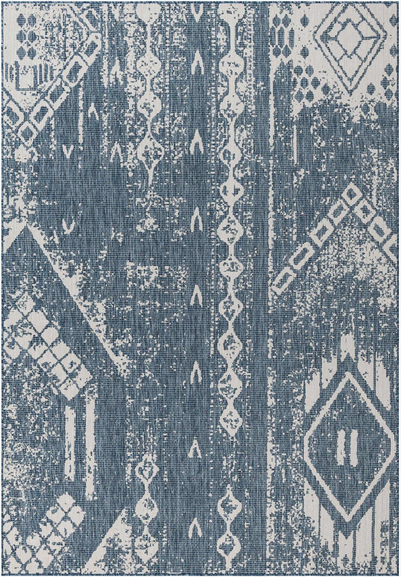 7' x 10'  Washable Bohemian Indoor / Outdoor Rug