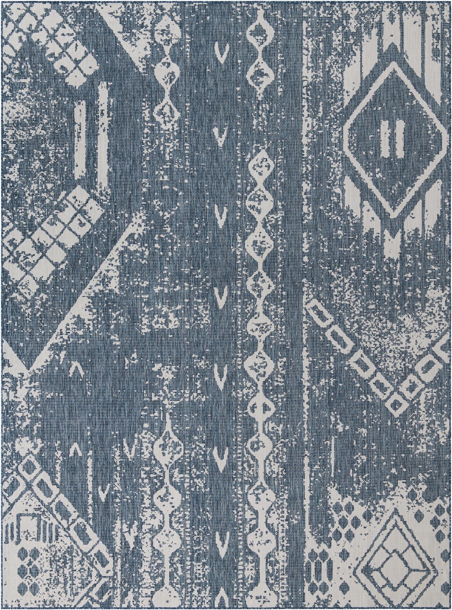 10' x 13'  Washable Bohemian Indoor / Outdoor Rug