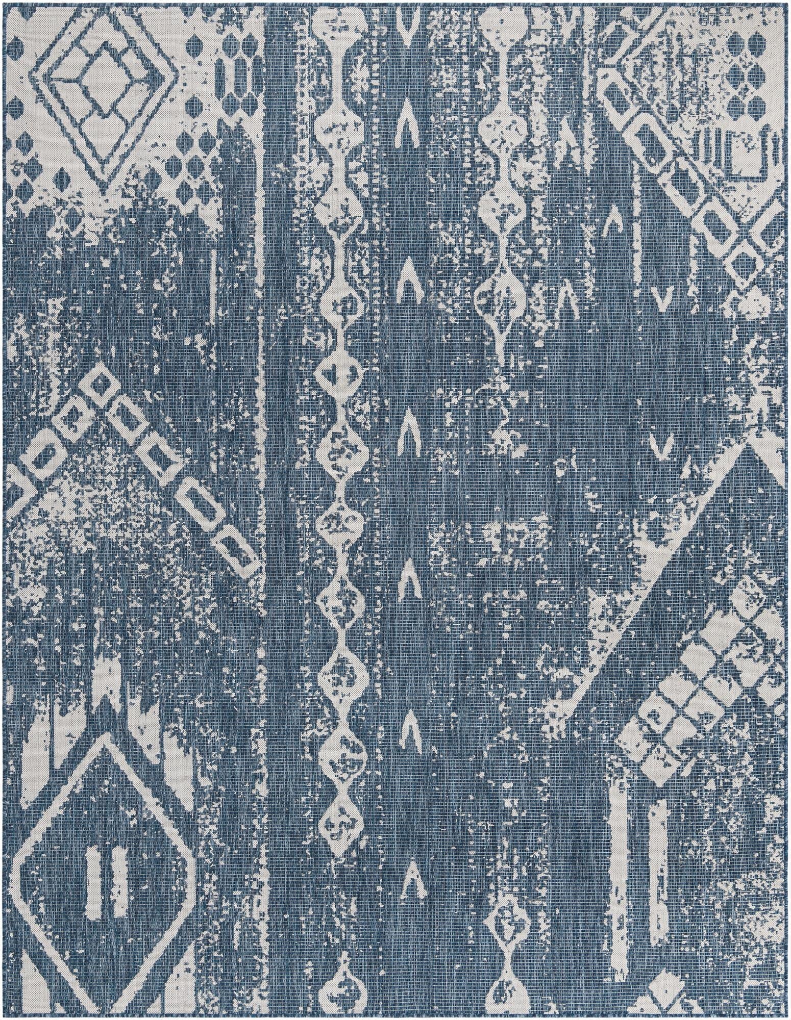 7' 10 x 10'  Washable Bohemian Indoor / Outdoor Rug