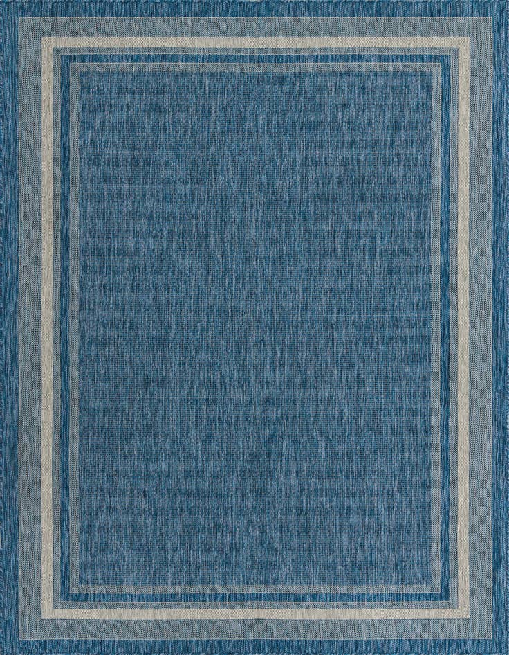 Detail image of 7' 10 x 11' Easy-Clean Border Indoor / Outdoor Rug