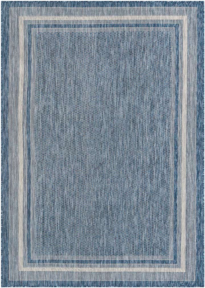 5' 3 x 8' Easy-Clean Border Indoor / Outdoor Rug