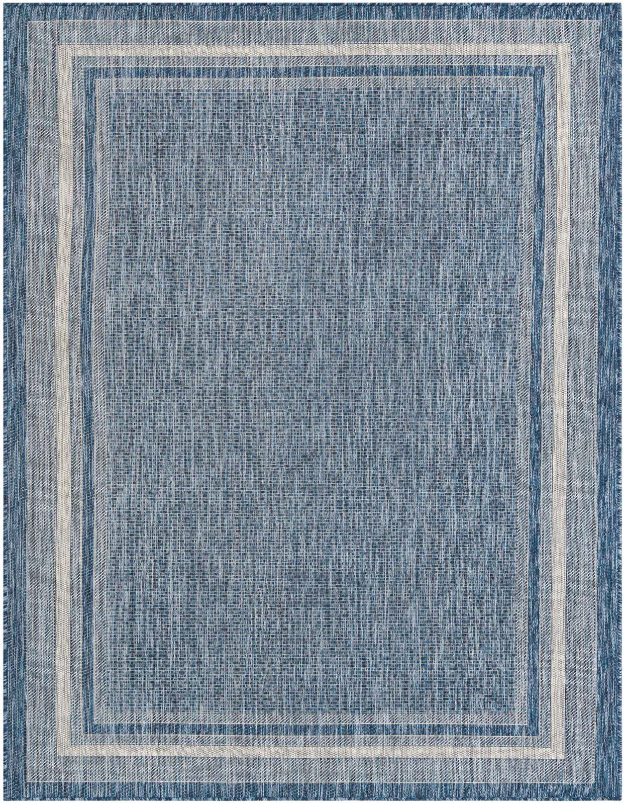 5' 3 x 8' Easy-Clean Border Indoor / Outdoor Rug
