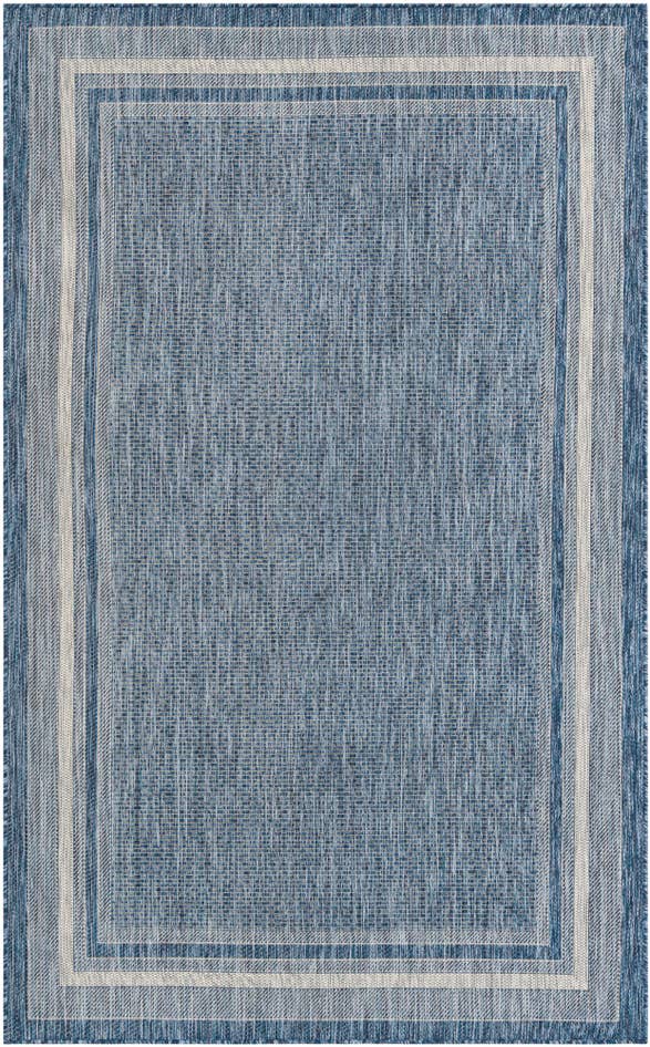 Detail image of 5' 3 x 8' Easy-Clean Border Indoor / Outdoor Rug