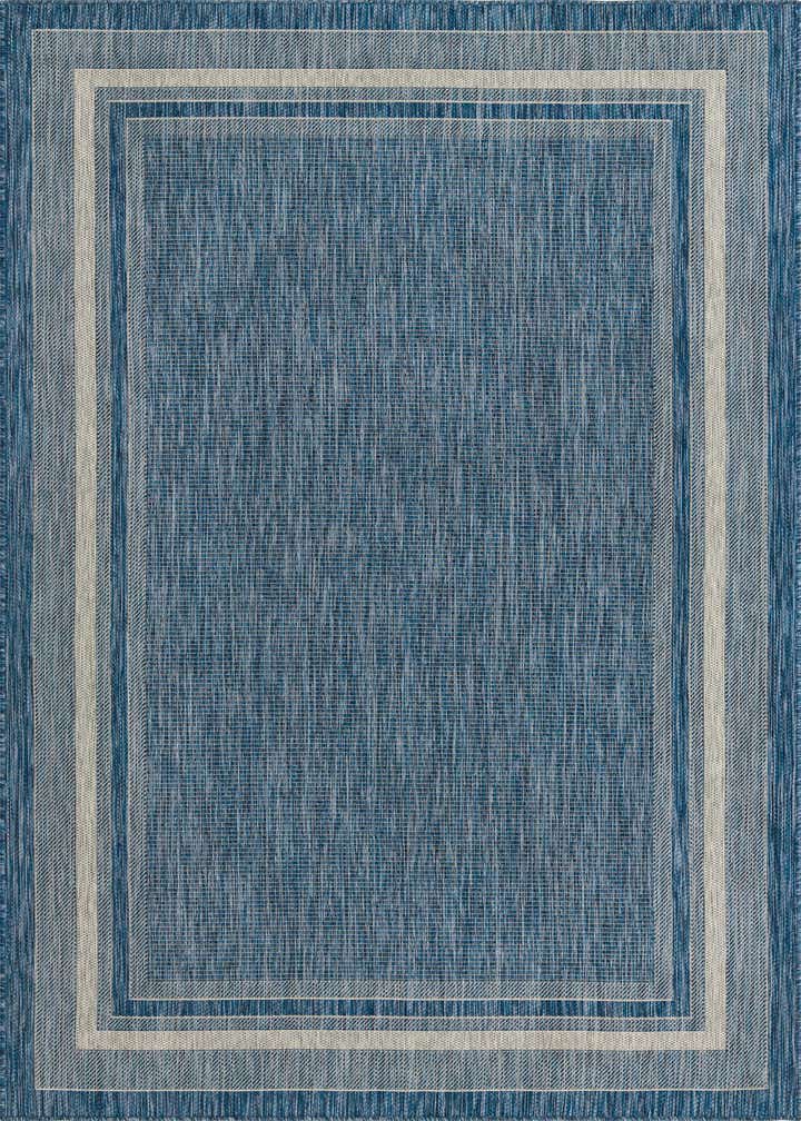 6' x 9' Easy-Clean Border Indoor / Outdoor Rug