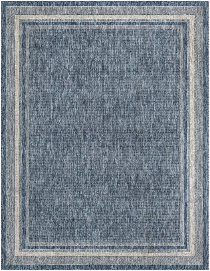 Detail image of 9' x 12' Easy-Clean Border Indoor / Outdoor Rug