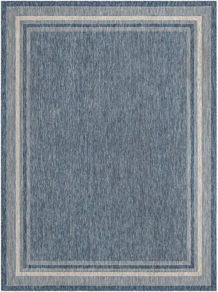 Detail image of 9' x 12' Easy-Clean Border Indoor / Outdoor Rug