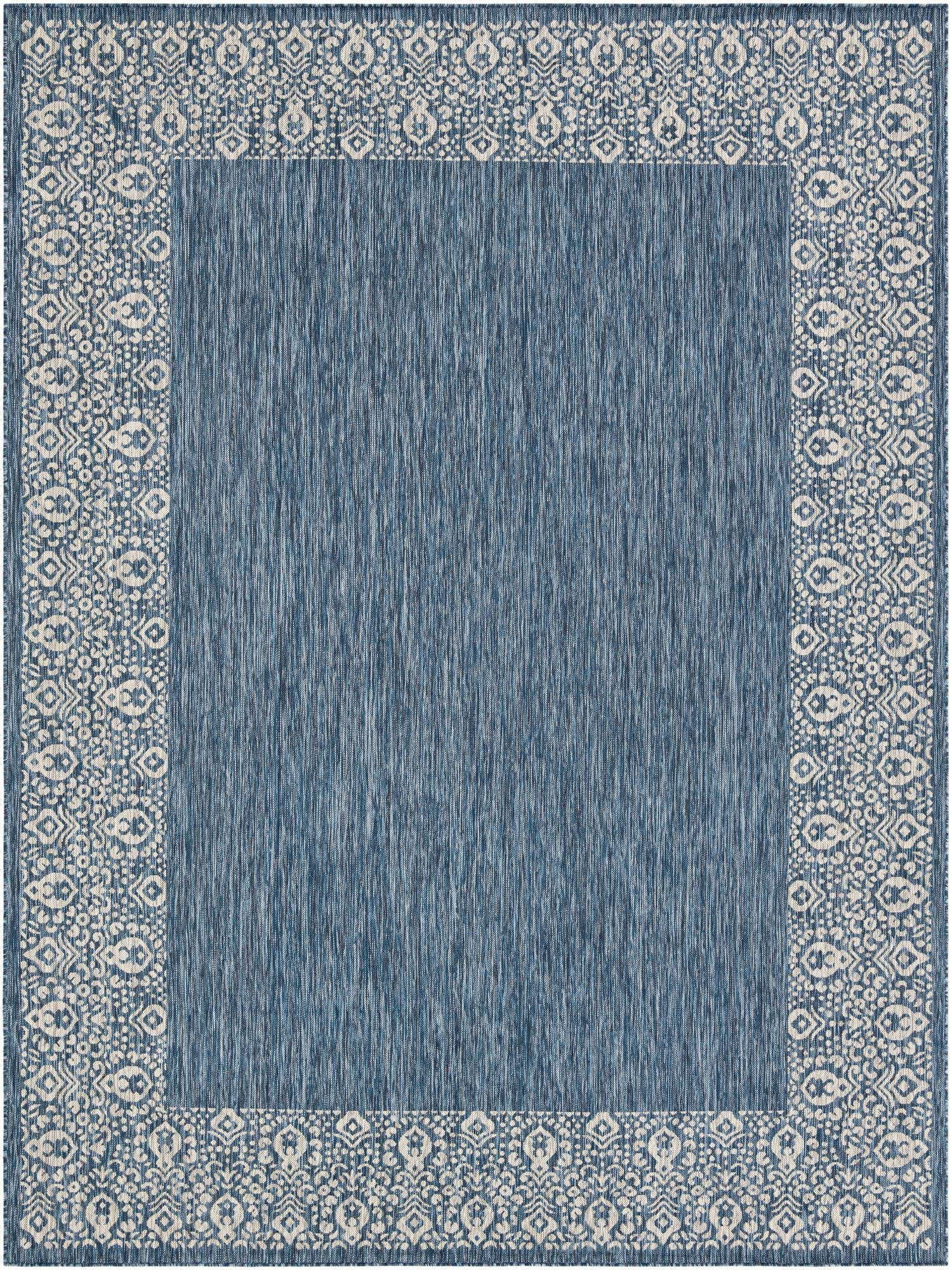 9' x 12' Easy-Clean Border Indoor / Outdoor Rug