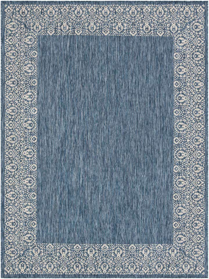 9' x 12' Easy-Clean Border Indoor / Outdoor Rug