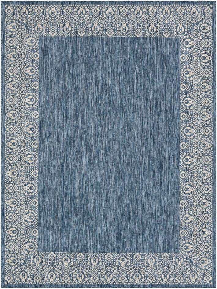 Detail image of 9' x 12' Easy-Clean Border Indoor / Outdoor Rug