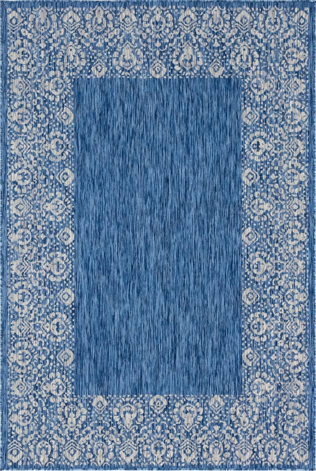 Detail image of 6' x 9' Easy-Clean Border Indoor / Outdoor Rug