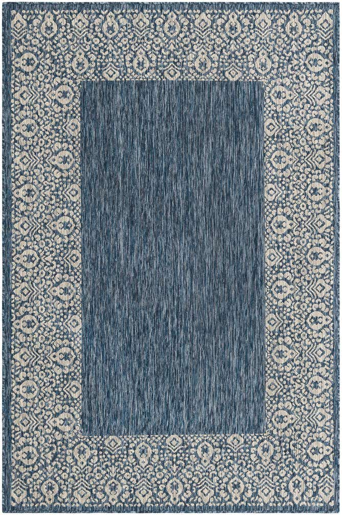 5' 3 x 8' Easy-Clean Border Indoor / Outdoor Rug