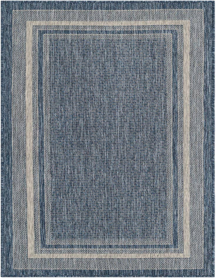 Detail image of 3' x 5' 3 Easy-Clean Border Indoor / Outdoor Rug